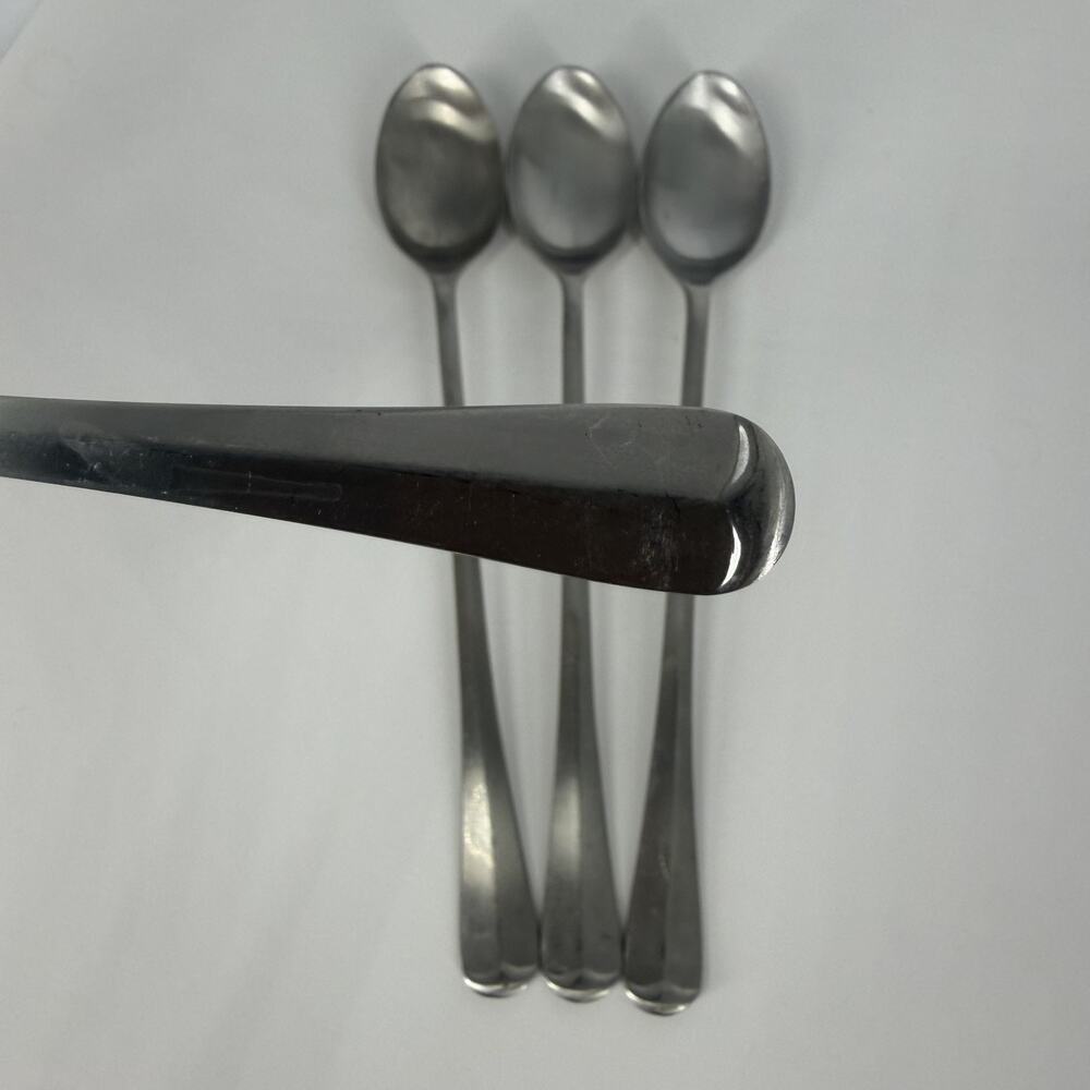 4X LH Tsp Cooper Bros QUEEN ANNE Stainless Long Malt Iced Tea Spoons England